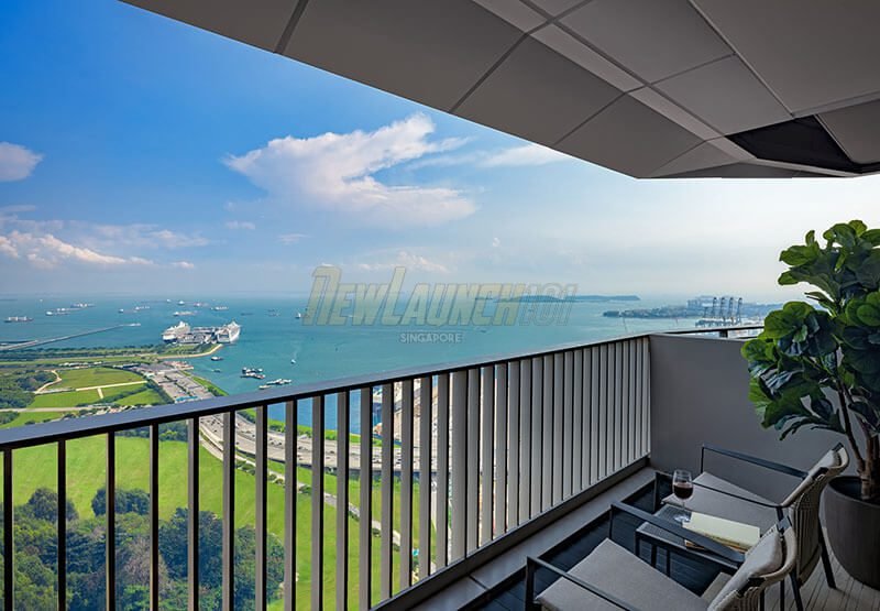 V on Shenton Showflat 2-Bedroom Study Balcony Seaview