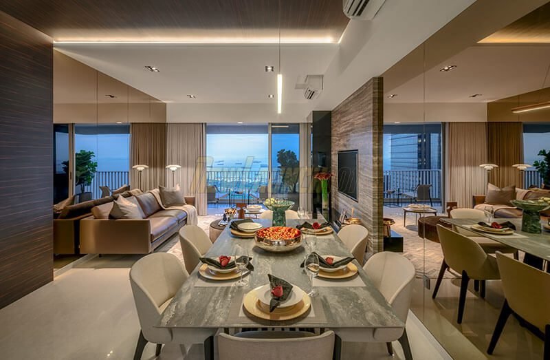 V on Shenton Showflat 2-Bedroom Study Dining Hall