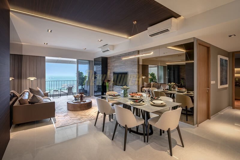 V on Shenton Showflat 2-Bedroom Study Living Room