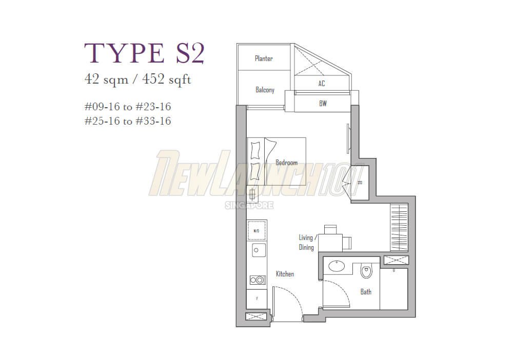 V on Shenton Studio Floor Plan Type S2