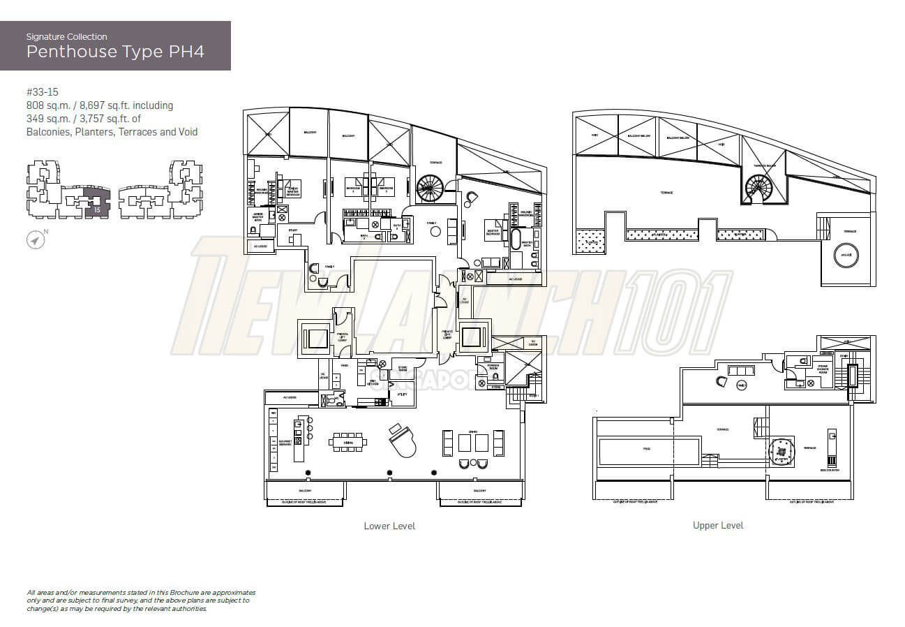 Marina One Residences Floor Plan Penthouse Type PH4