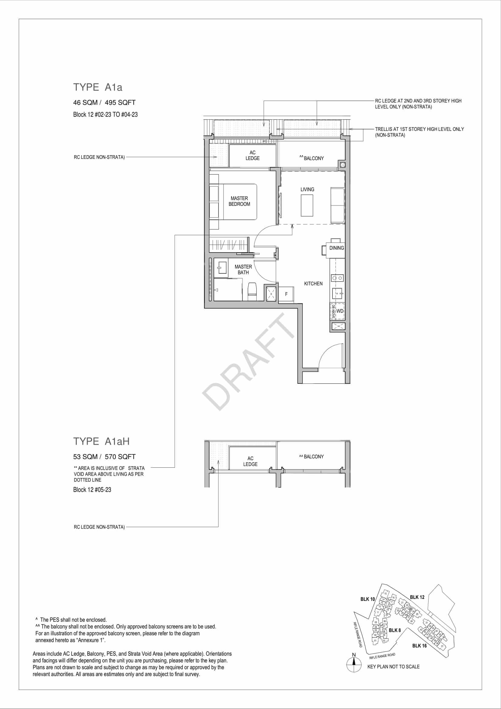 Mayfair Gardens - 1-Bedroom Floor Plan Type A1a