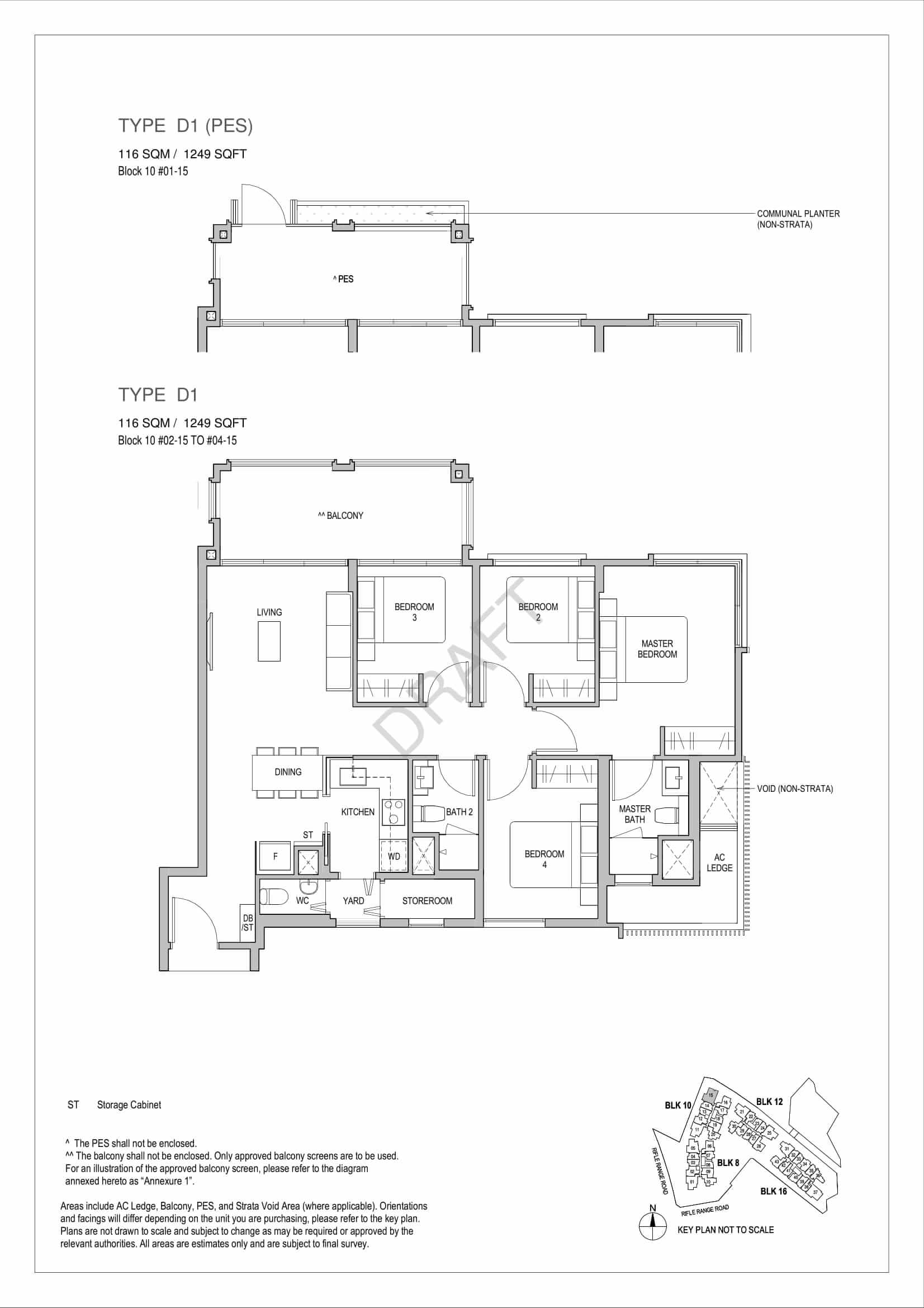 Mayfair Gardens - 4-Bedroom Floor Plan Type D1