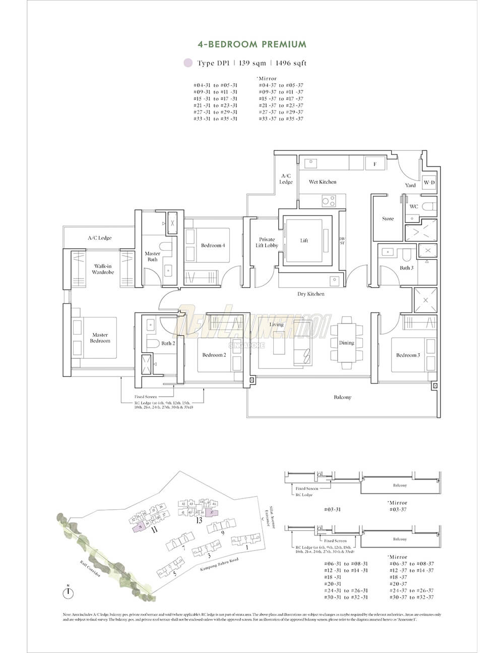 Avenue South Residence 4-Bedroom Premium Type DP1