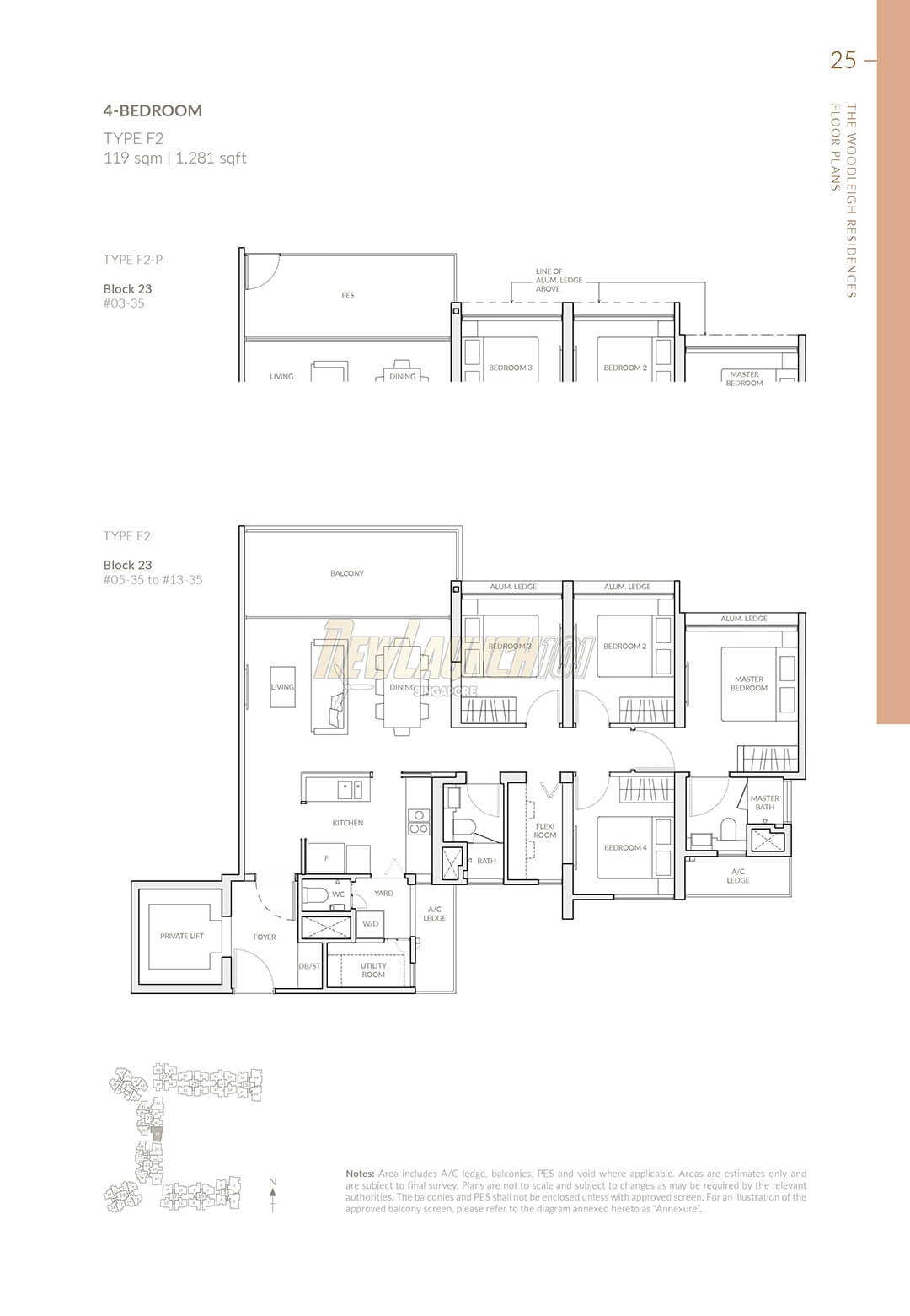 The Woodleigh Residences Floor Plan 4-Bedroom Type F2
