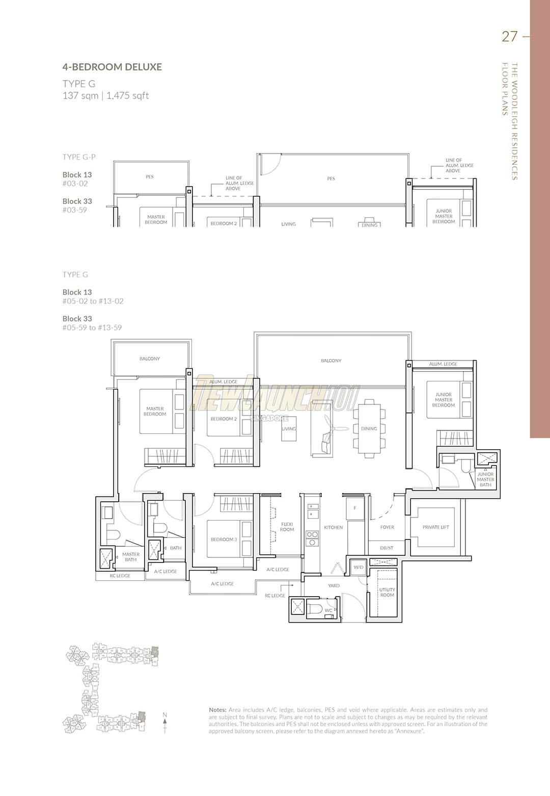 The Woodleigh Residences Floor Plan 4-Bedroom Type G