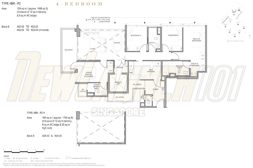 Parc Clematis Floor Plan 4-Bedroom Premium 1496