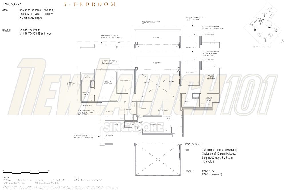 Parc Clematis Floor Plan 5-Bedroom 1668