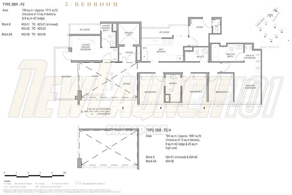 Parc Clematis Floor Plan 5-Bedroom Premium 1711