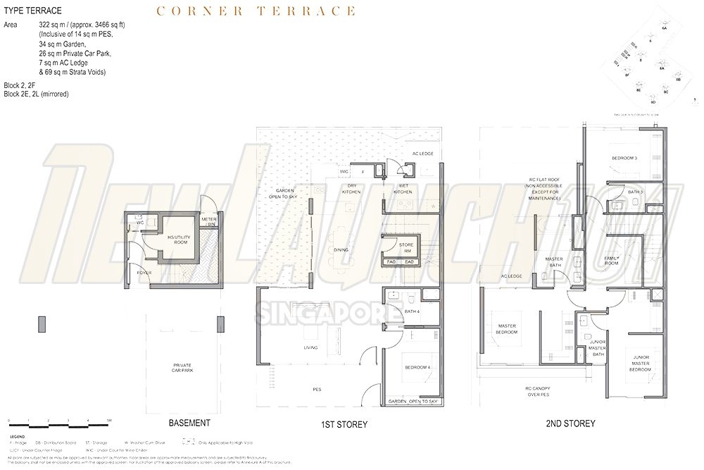 Parc Clematis Floor Plan Corner Terrace 3466
