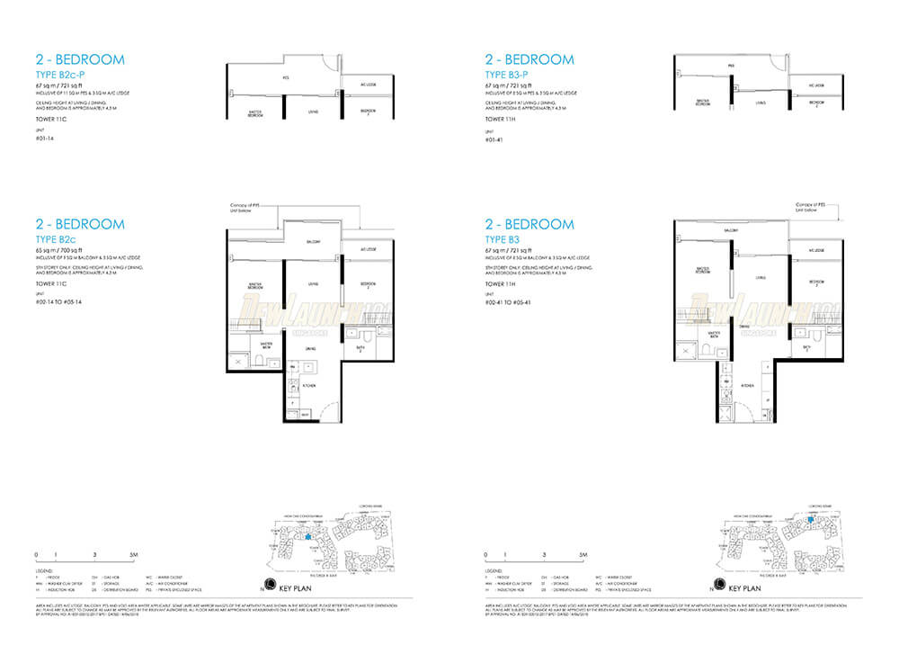 Daintree Residence Floor Plan 2-Bedroom Type B3
