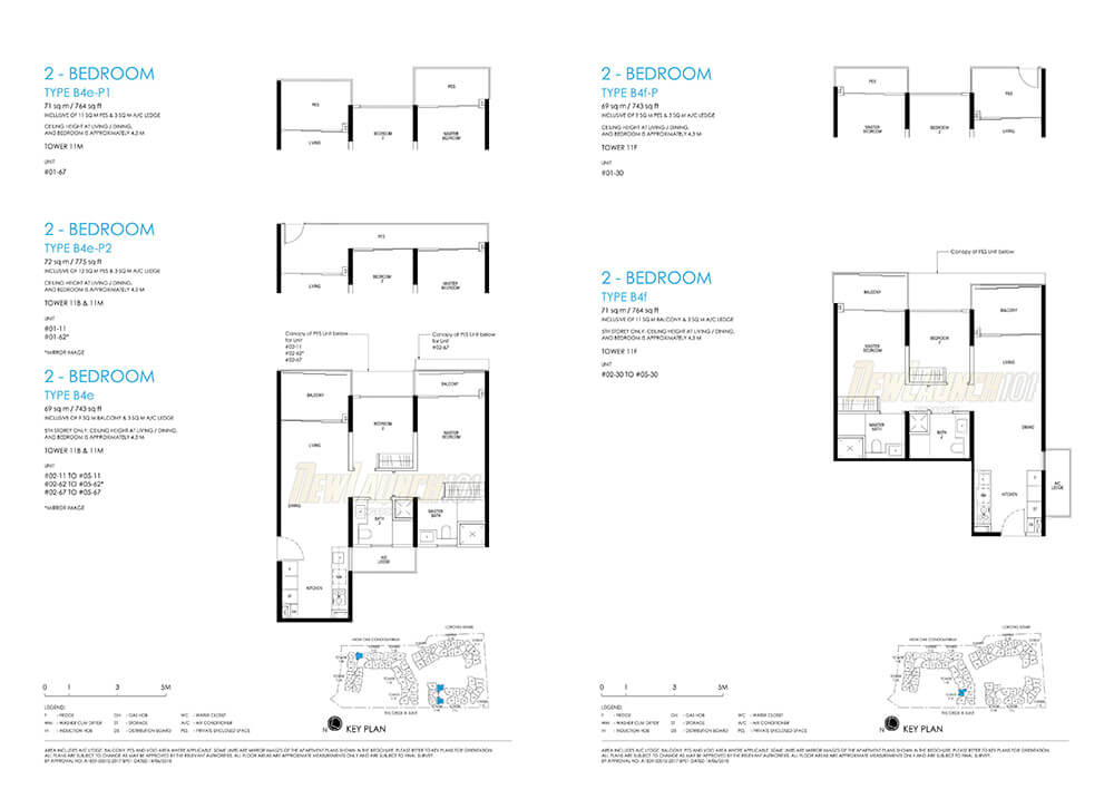 Daintree Residence Floor Plan 2-Bedroom Type B4E