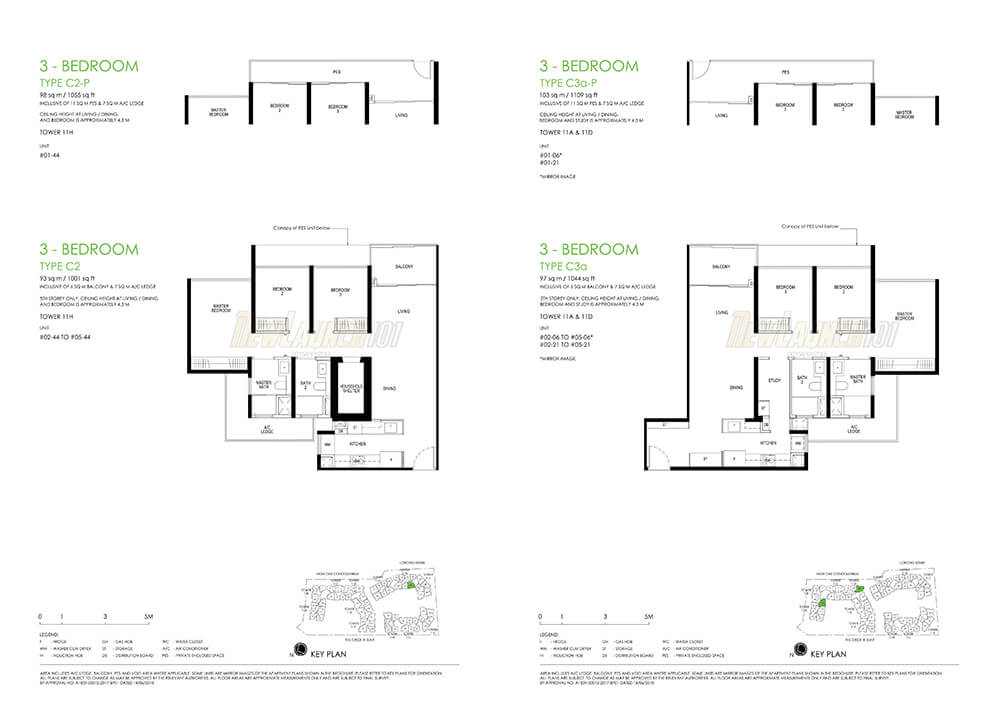 Daintree Residence Floor Plan 3-Bedroom Type C2