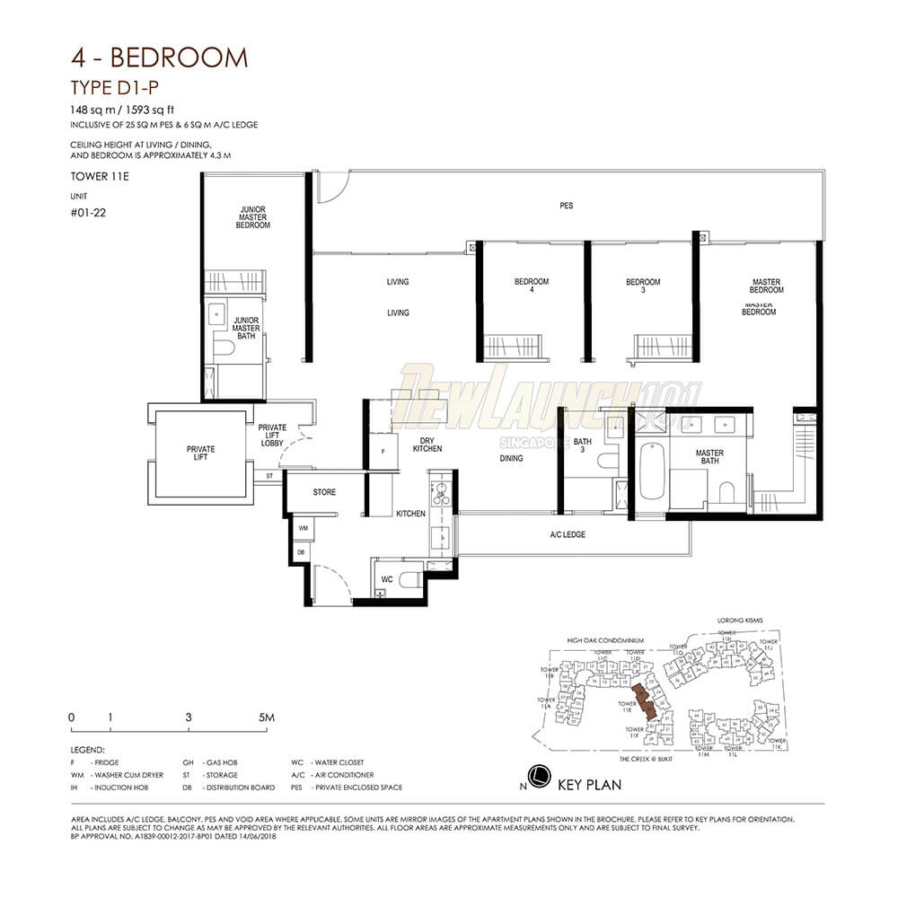 Daintree Residence Floor Plan 4-Bedroom Type D1P