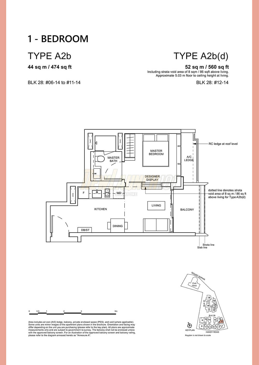 Haus on Handy Floor Plan 1-Bedroom Type A2b