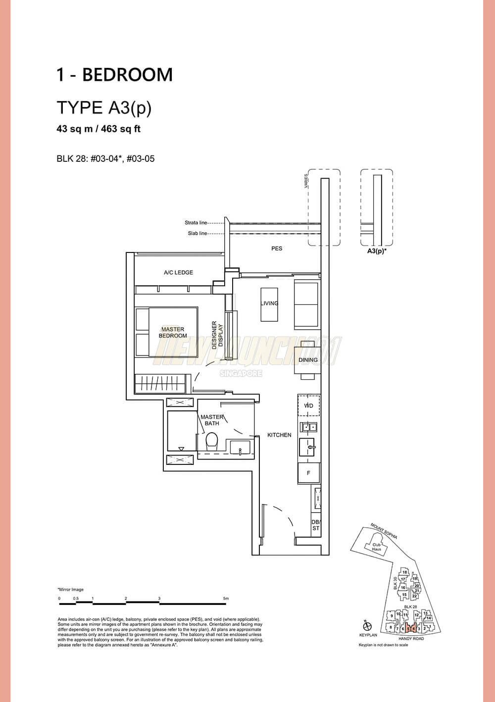 Haus on Handy Floor Plan 1-Bedroom Type A3p