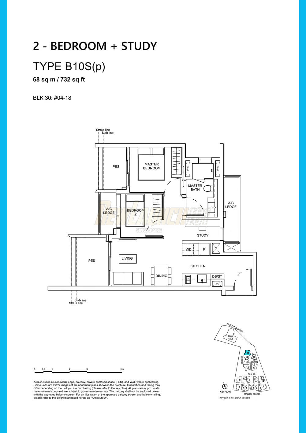 Haus on Handy Floor Plan 2-Bedroom Study Type B10Sp
