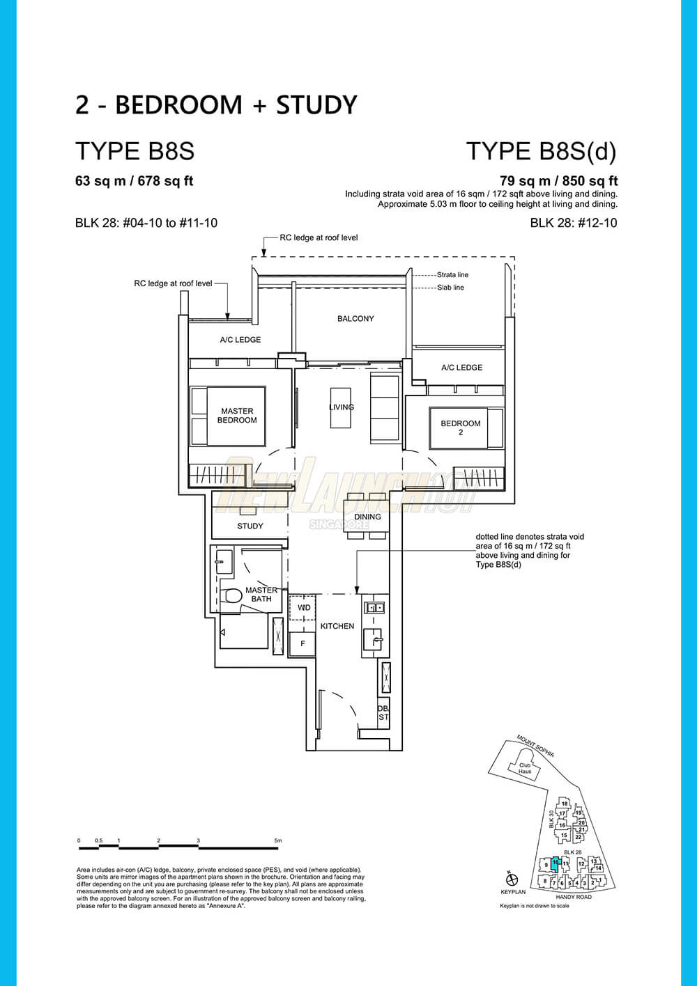 Haus on Handy Floor Plan 2-Bedroom Study Type B8S