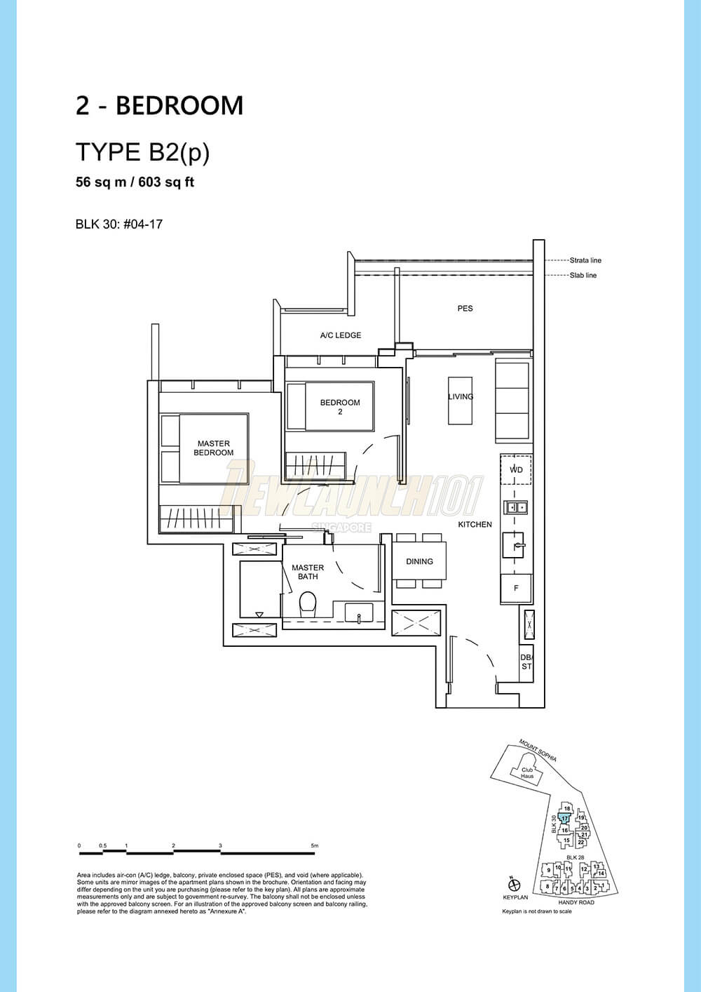 Haus on Handy Floor Plan 2-Bedroom Type B2p