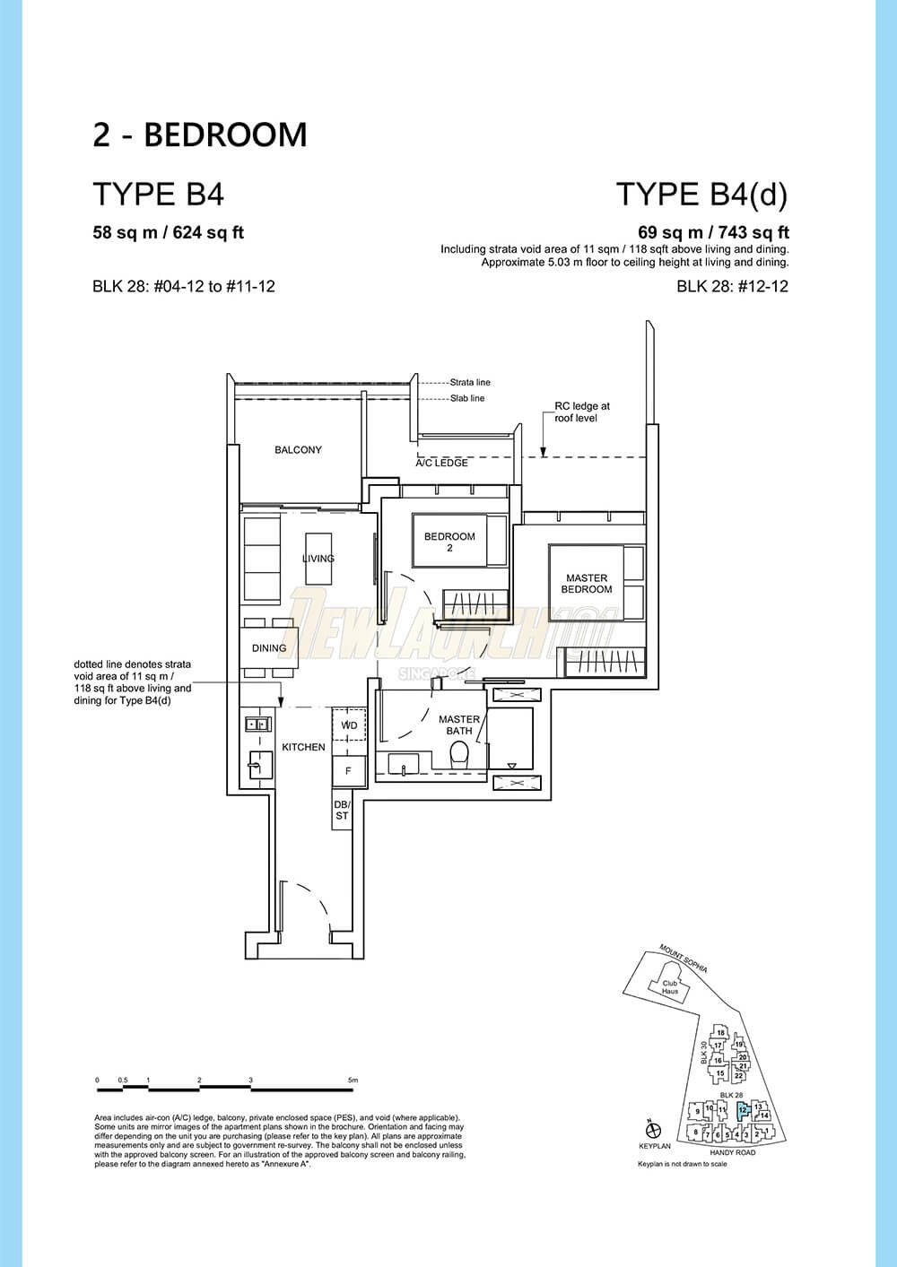 Haus on Handy Floor Plan 2-Bedroom Type B4