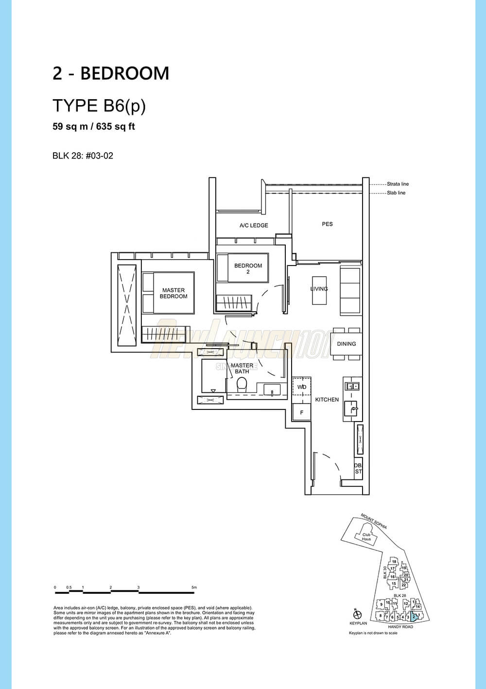 Haus on Handy Floor Plan 2-Bedroom Type B6p