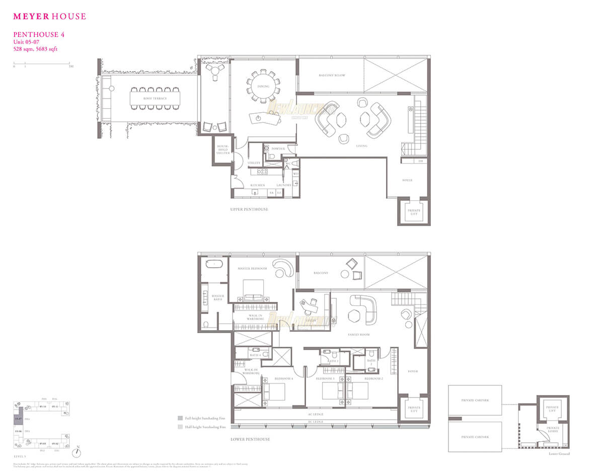 Meyerhouse 4-Bedroom Penthouse Floor Plan 5683