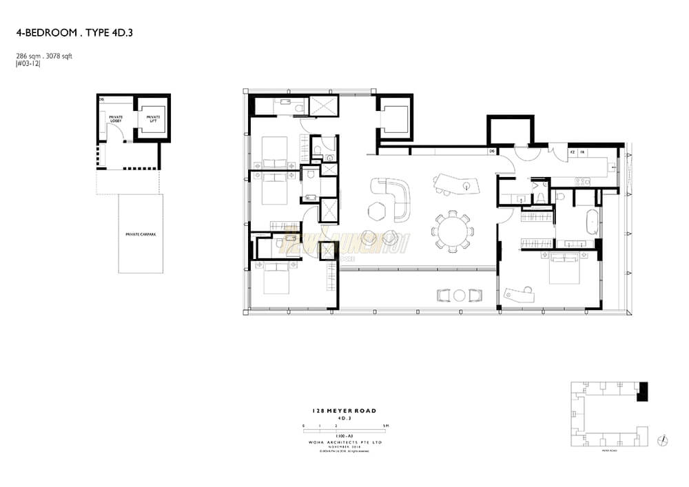 Meyerhouse Floor Plan 4-Bedroom Type 4D3