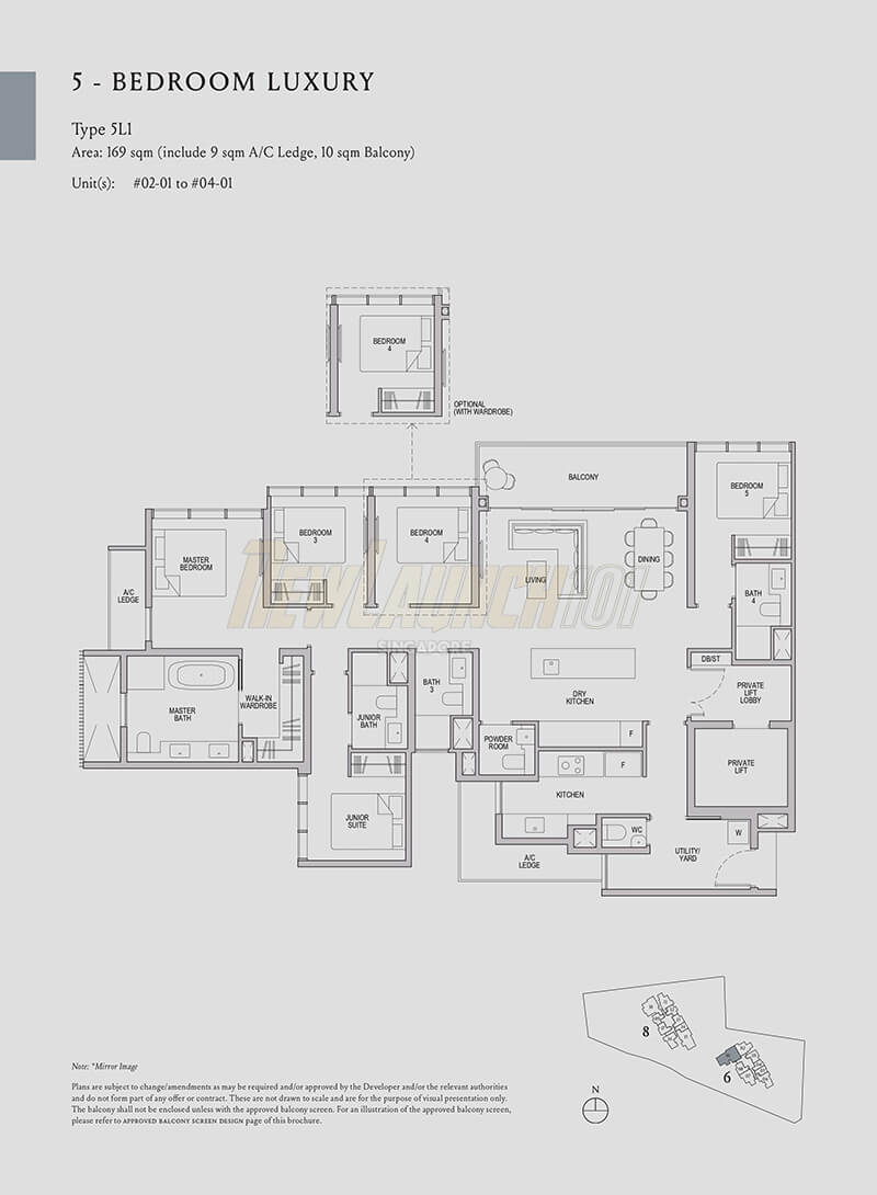 Kopar at Newton Floor Plan 5-Bedroom Luxury Type 5L1