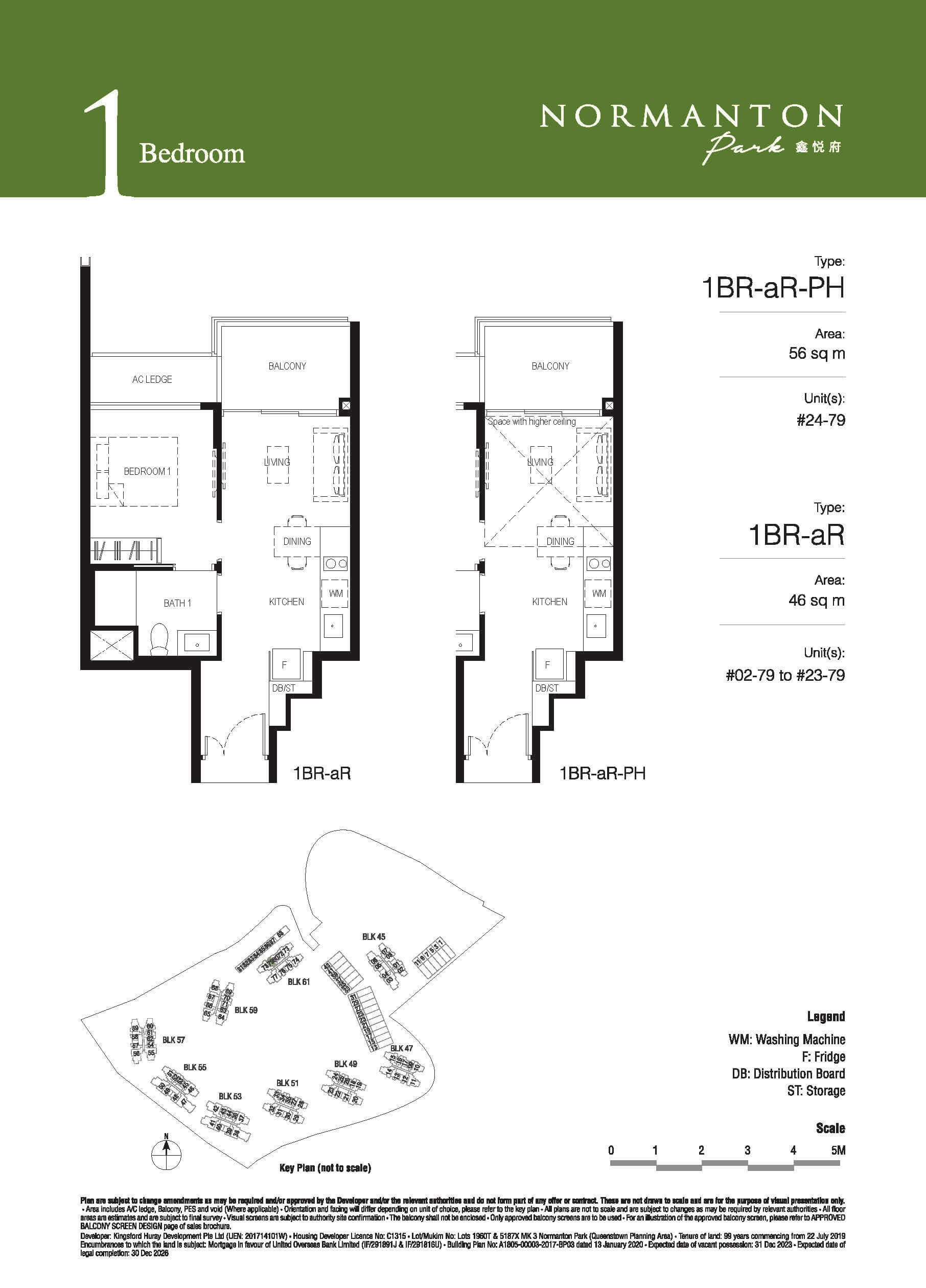 Normanton Park Floor Plan 1-Bedroom Type AR