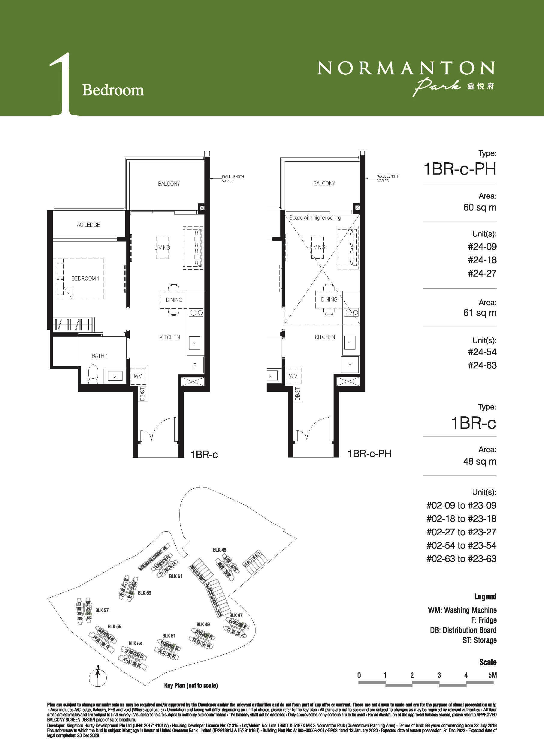 Normanton Park Floor Plan 1-Bedroom Type C