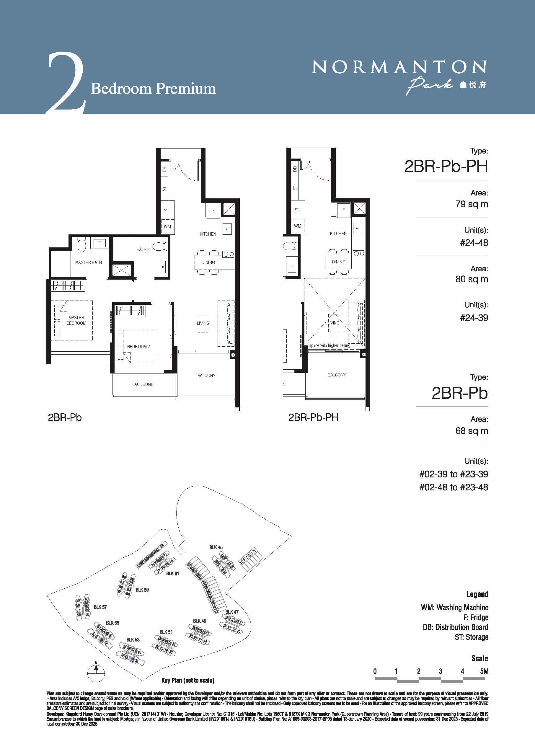 Normanton Park Floor Plan 2-Bedroom Premium Type Pb
