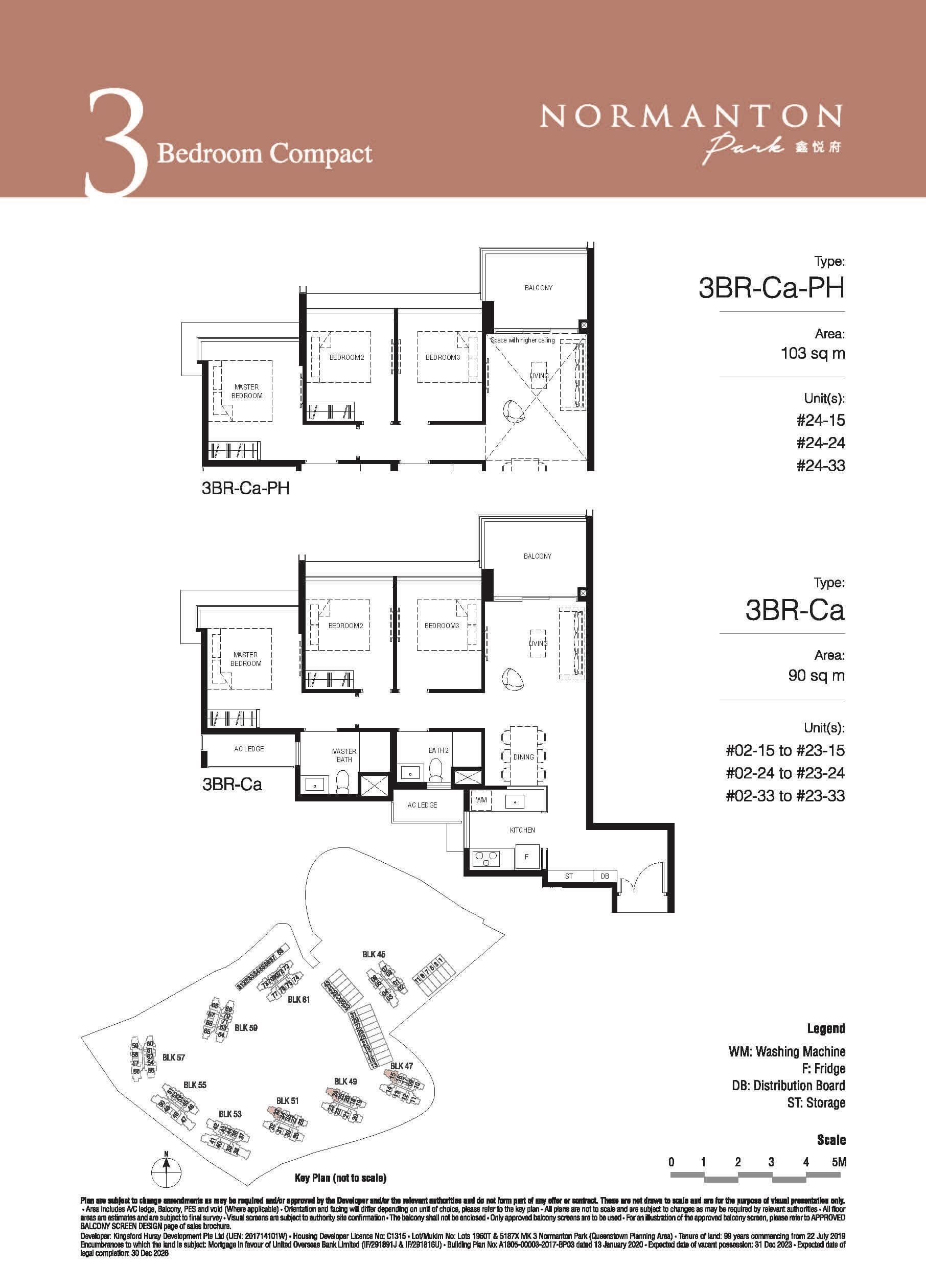 Normanton Park Floor Plan 3-Bedroom Compact Type Ca