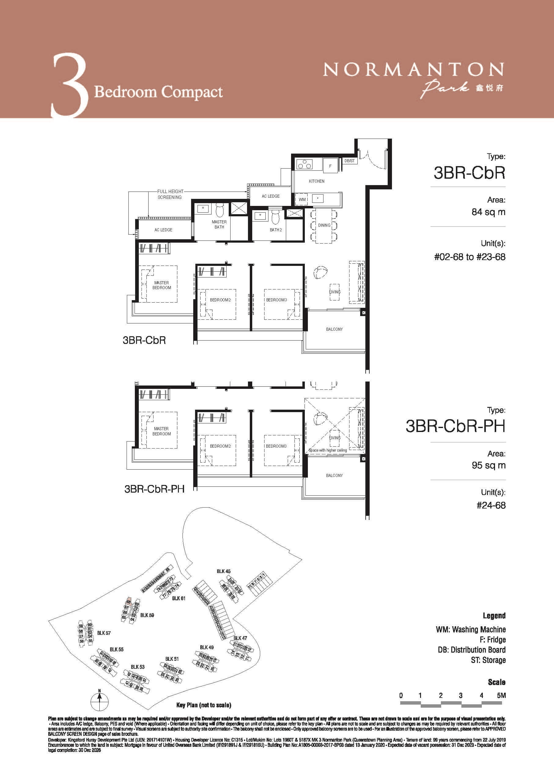 Normanton Park Floor Plan 3-Bedroom Compact Type CbR