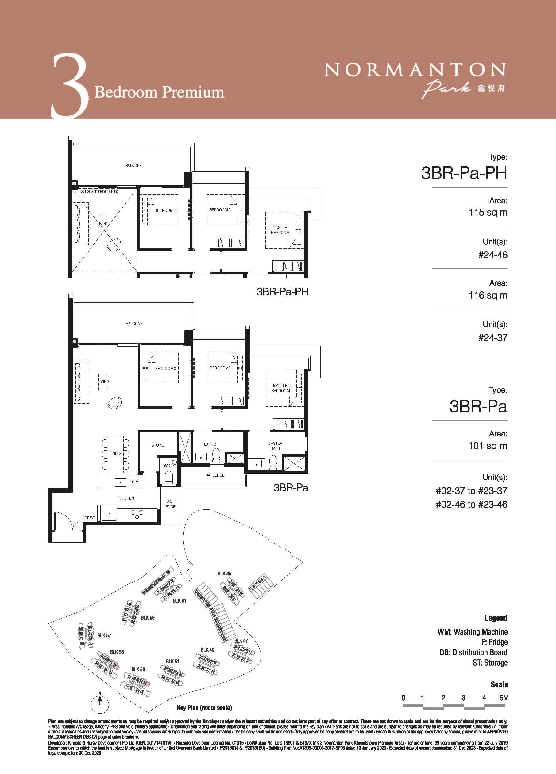 Normanton Park Floor Plan 3-Bedroom Premium Type Pa