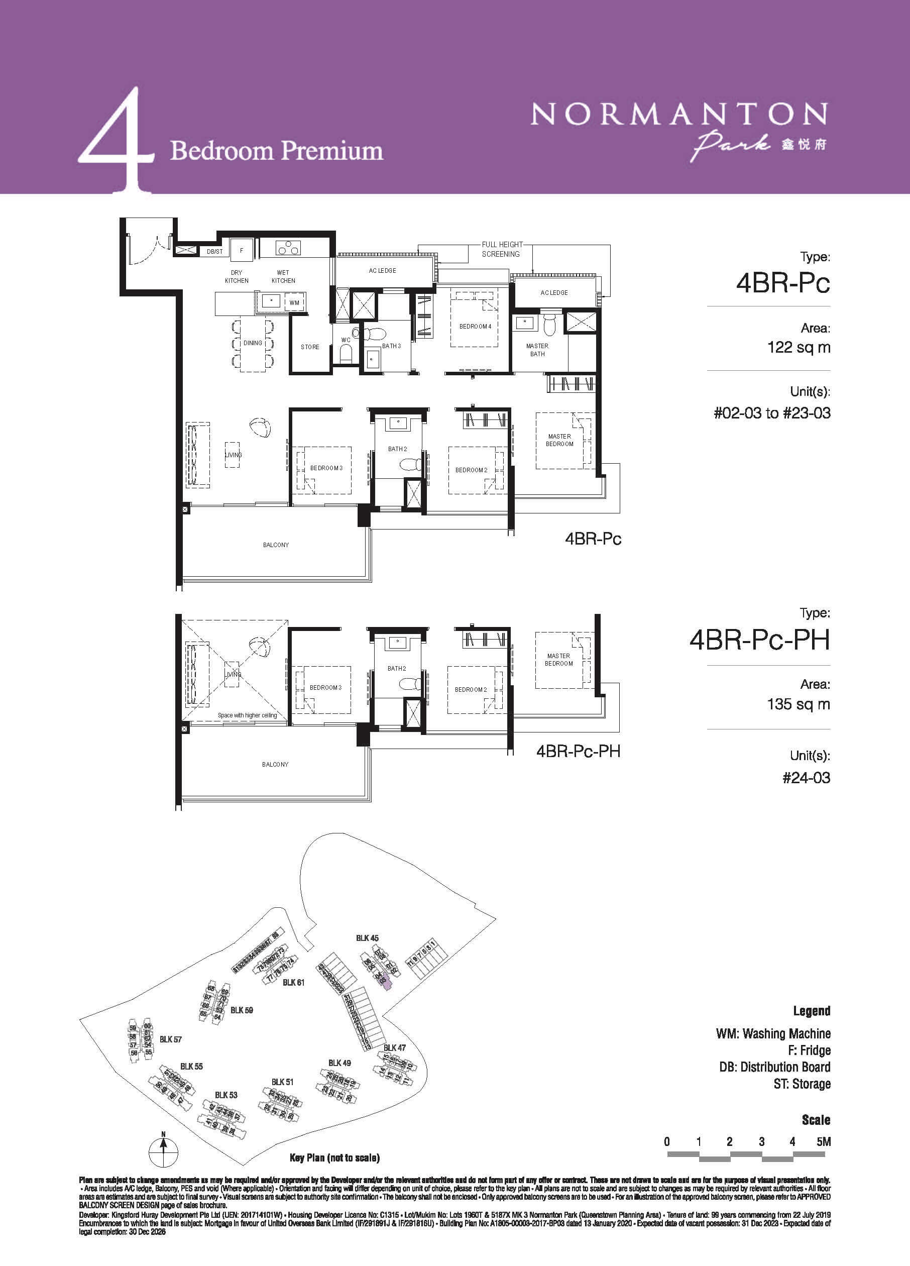 Normanton Park Floor Plan 4-Bedroom Premium Type Pc
