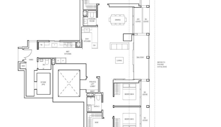 Canninghill Piers Floor Plan 4-Bedroom Premium Type DP2