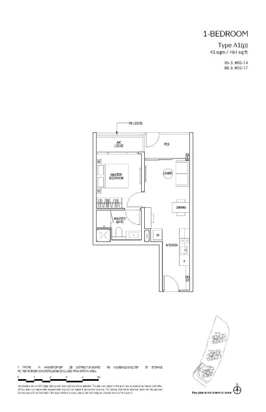 Piccadilly Grand Floor Plan 1-Bedroom Type A1p