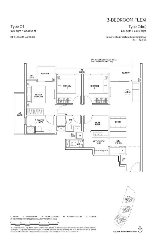 Piccadilly Grand Floor Plan 3-Bedroom Flexi Type C4