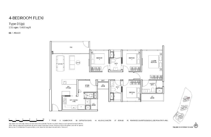 Piccadilly Grand Floor Plan 4-Bedroom Flexi Type D1p