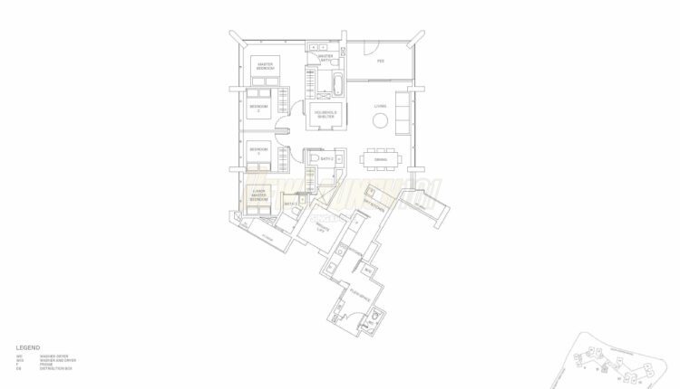 The Reserve Residences Floor Plan Horizon 4-Bedroom Type D2P